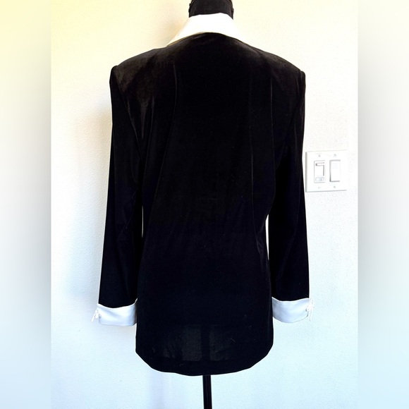 Vintage Coldwater Creek Velvet Satin Bow Details Cocktail Formal Jacket - Picture 8 of 12